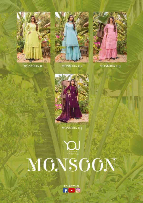 Wanna Monsoon Designer Georgette Party Wear Readymade Salwar